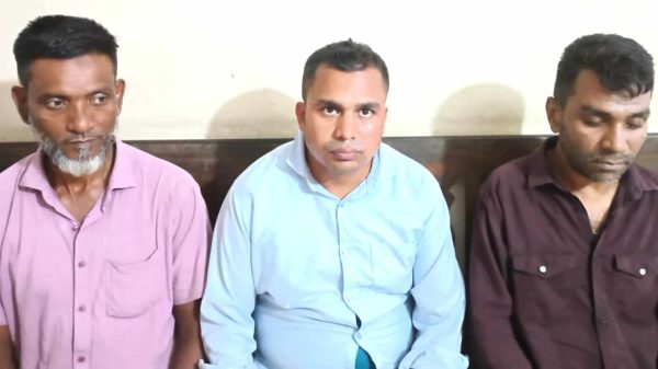 জগন্নাথপুরে পলাতক ৩ আসামী গ্রেপ্তার