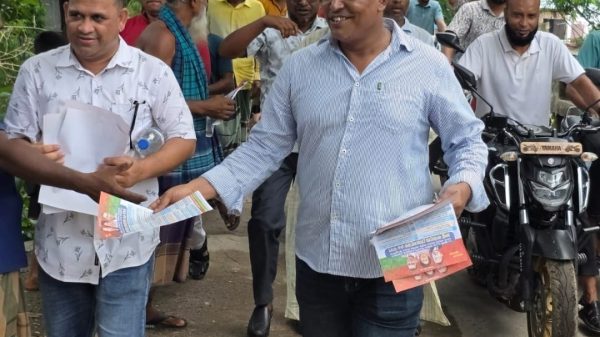 সুনামগঞ্জে রাষ্ট্র কাঠামো মেরামতের ৩১ দফার লক্ষ্যে বিএনপির লিফলেট বিতরণ