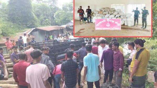 জৈন্তাপুরে বিজিবির ধাওয়ায় চোরাই চা পাতা বোঝাই পিকআপ জব্দ, আহত এক সৈনিক