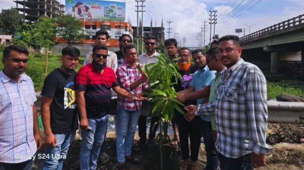 সাভারে যুবদল নেতা সুরুজ্জামানের বৃক্ষরোপণ কর্মসূচি